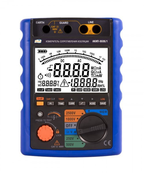 Измеритель сопротивления изоляции АКИП-8606/1